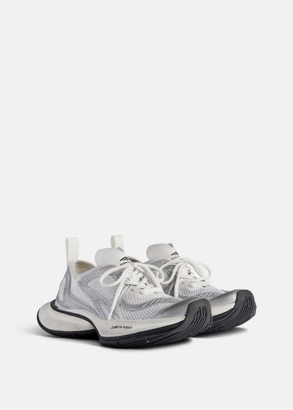 White Silver Circuit Sneakers Balenciaga – Гарантія оригінальності – вид ззаду
