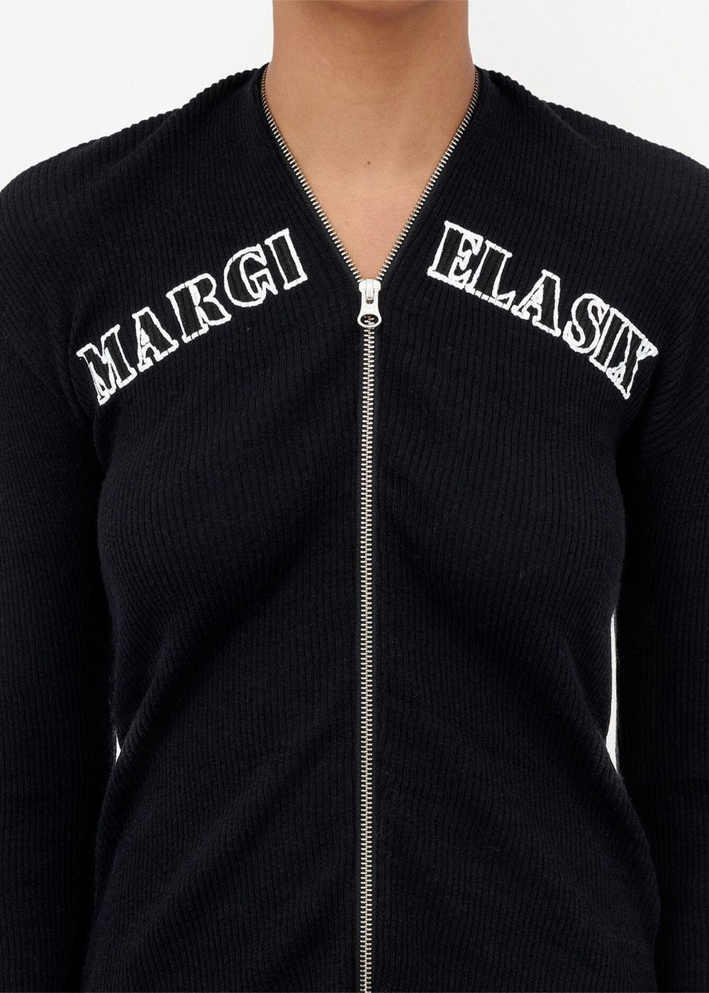 Оригінальна Black Zip-Up Cardigan Maison margiela – збільшений вид