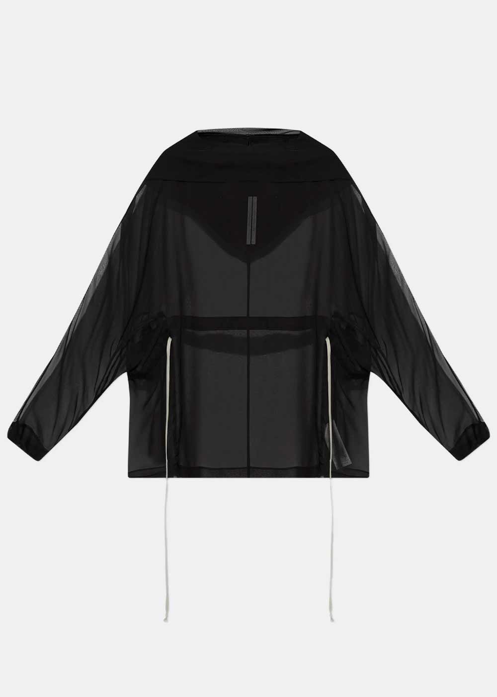 Black Hooded Tunic Rick owens оригінал – Купити в Україні – боковий вид