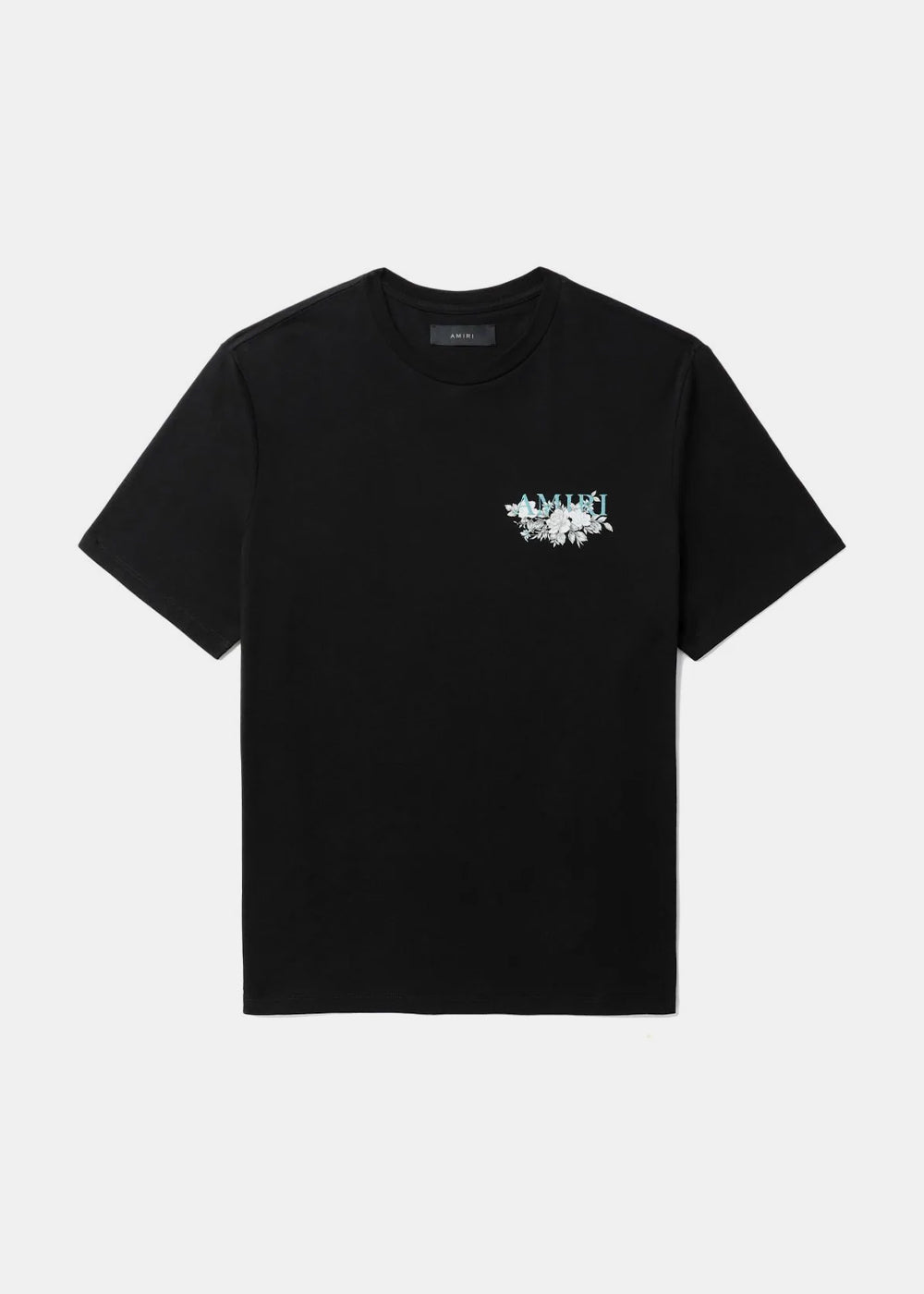 Оригінальна Black Floral Amiri Logo T-Shirt Amiri – боковий вид