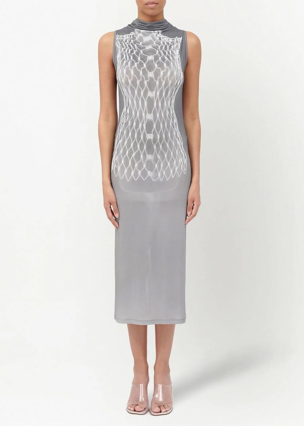 Оригінальна Grey Graphic MIDI Dress Maison margiela – вид ззаду