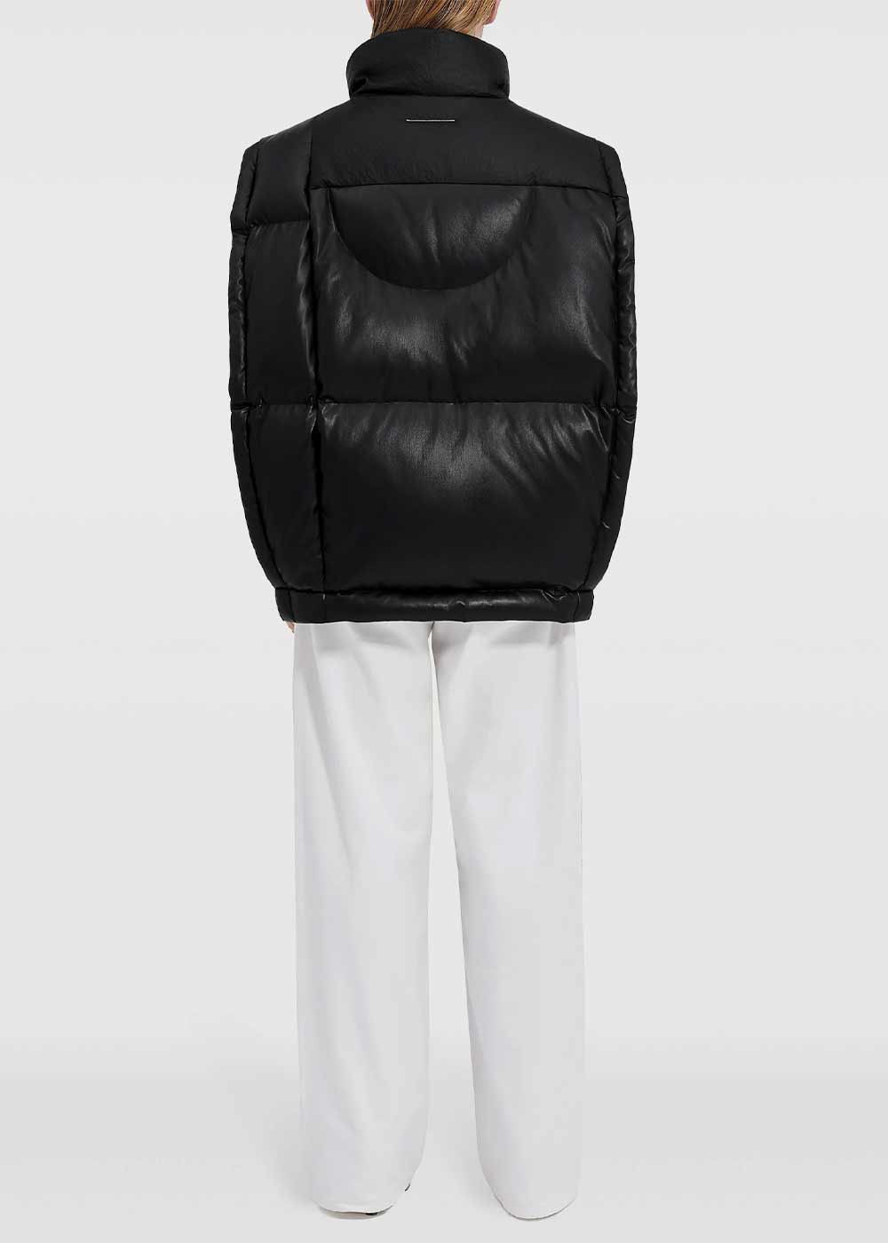 Оригінальна Black Mm6 X Chen Peng Numbers-Logo Padded Gilet Maison margiela – збільшений вид