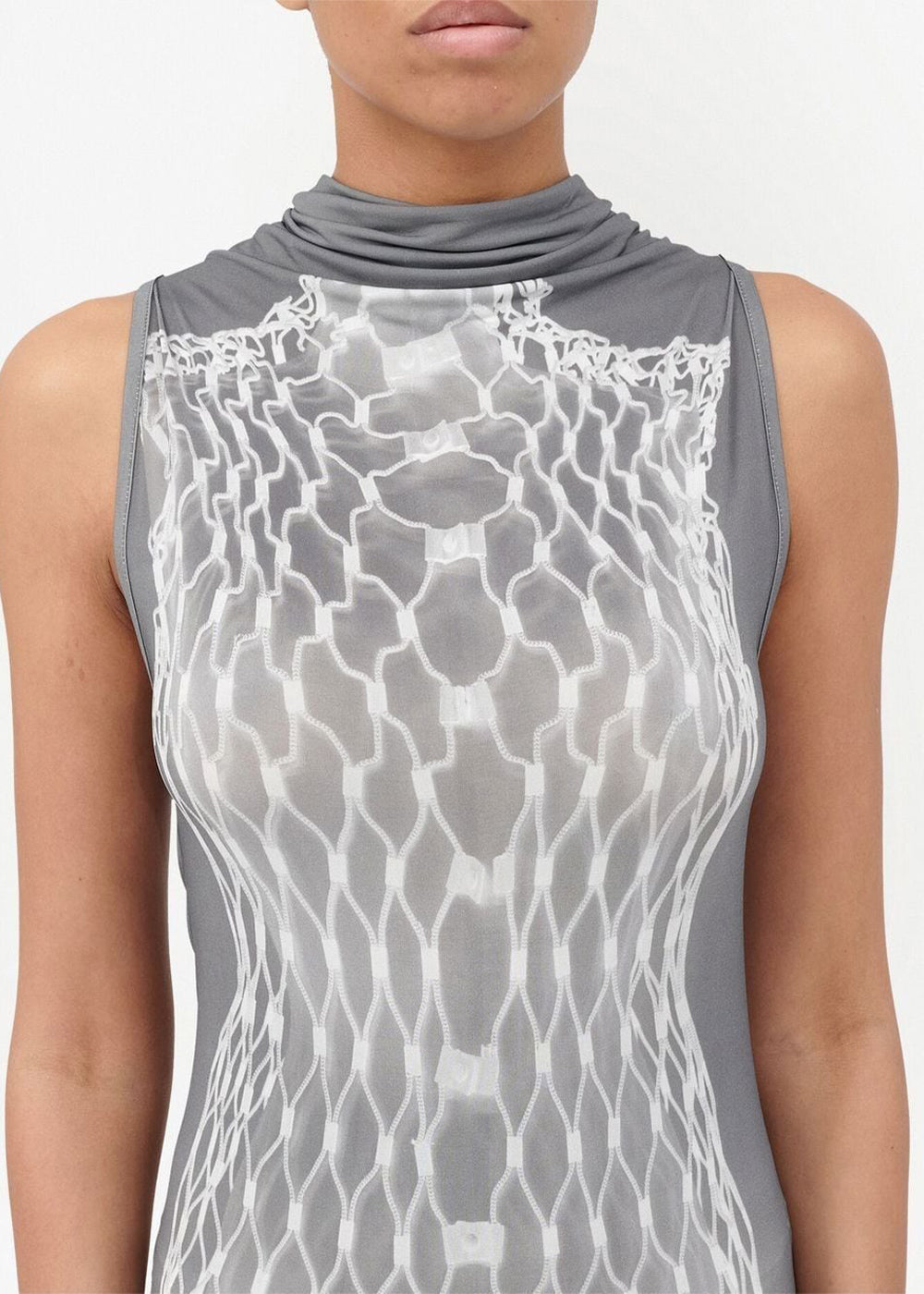 Оригінальна Grey Graphic MIDI Dress Maison margiela – збільшений вид