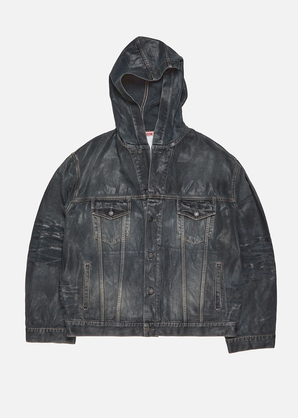 Black Hooded Denim Jacket Acne studios оригінал – Купити в Україні – боковий вид