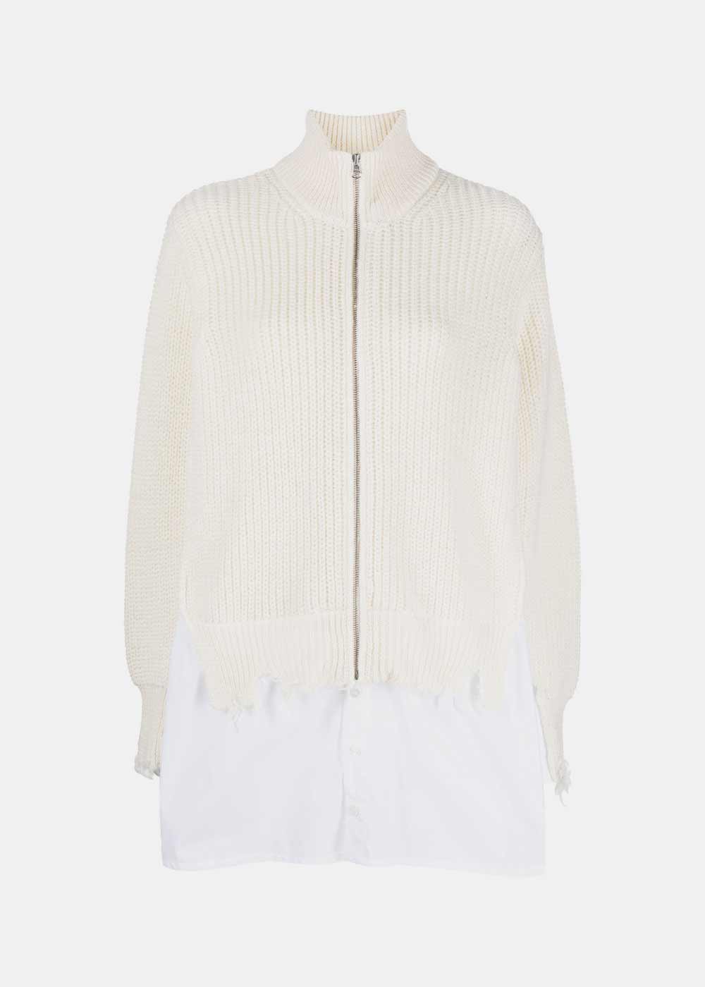 Оригінальна Off White Distressed-Finish Shirt-Underlayer Jumper Maison margiela – боковий вид
