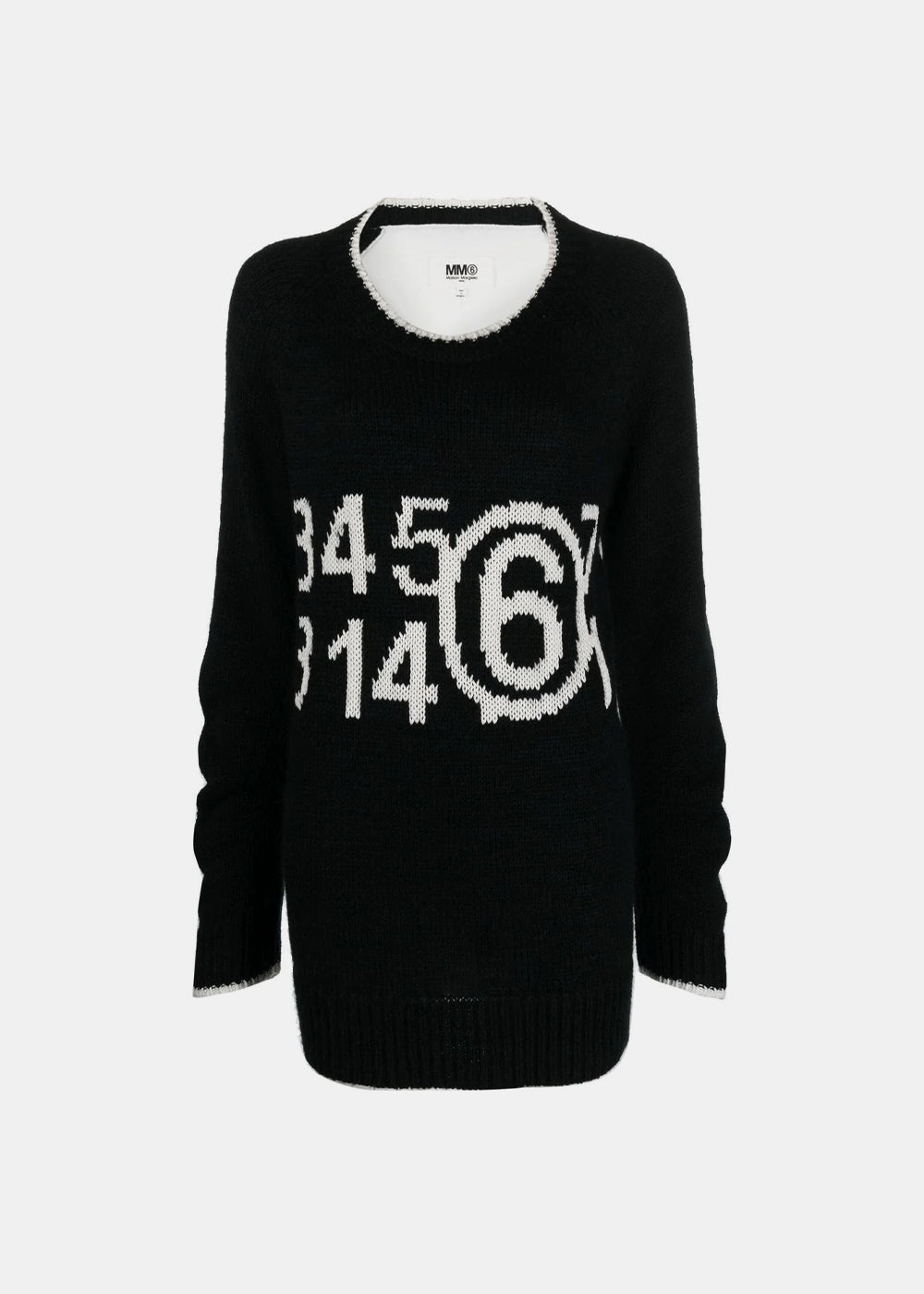 Black Intarsia-Knit Jumper Maison margiela оригінал – Купити в Україні – боковий вид