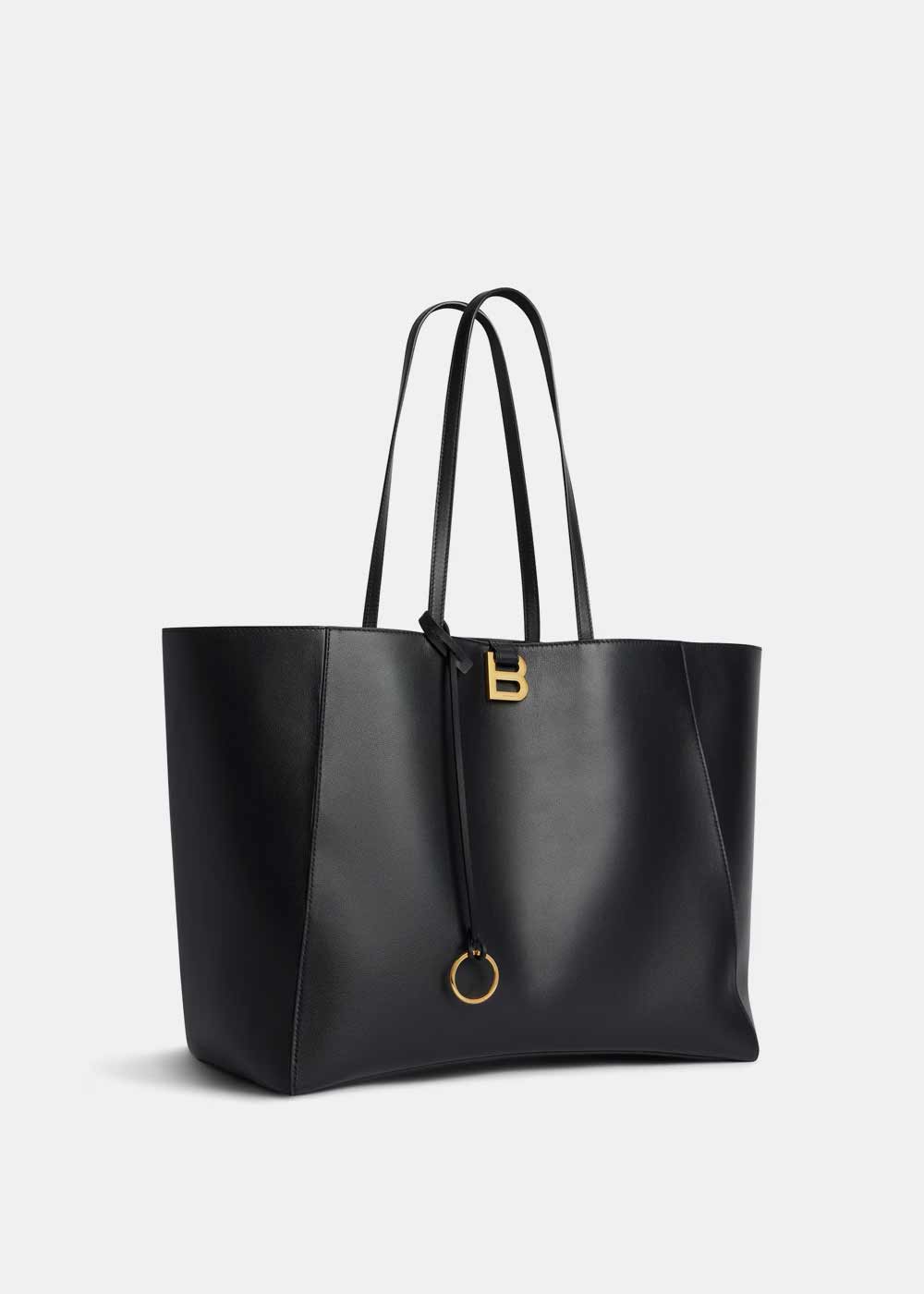 Оригінальна Black Hourglass Soft Large Tote Bag Balenciaga – вид ззаду