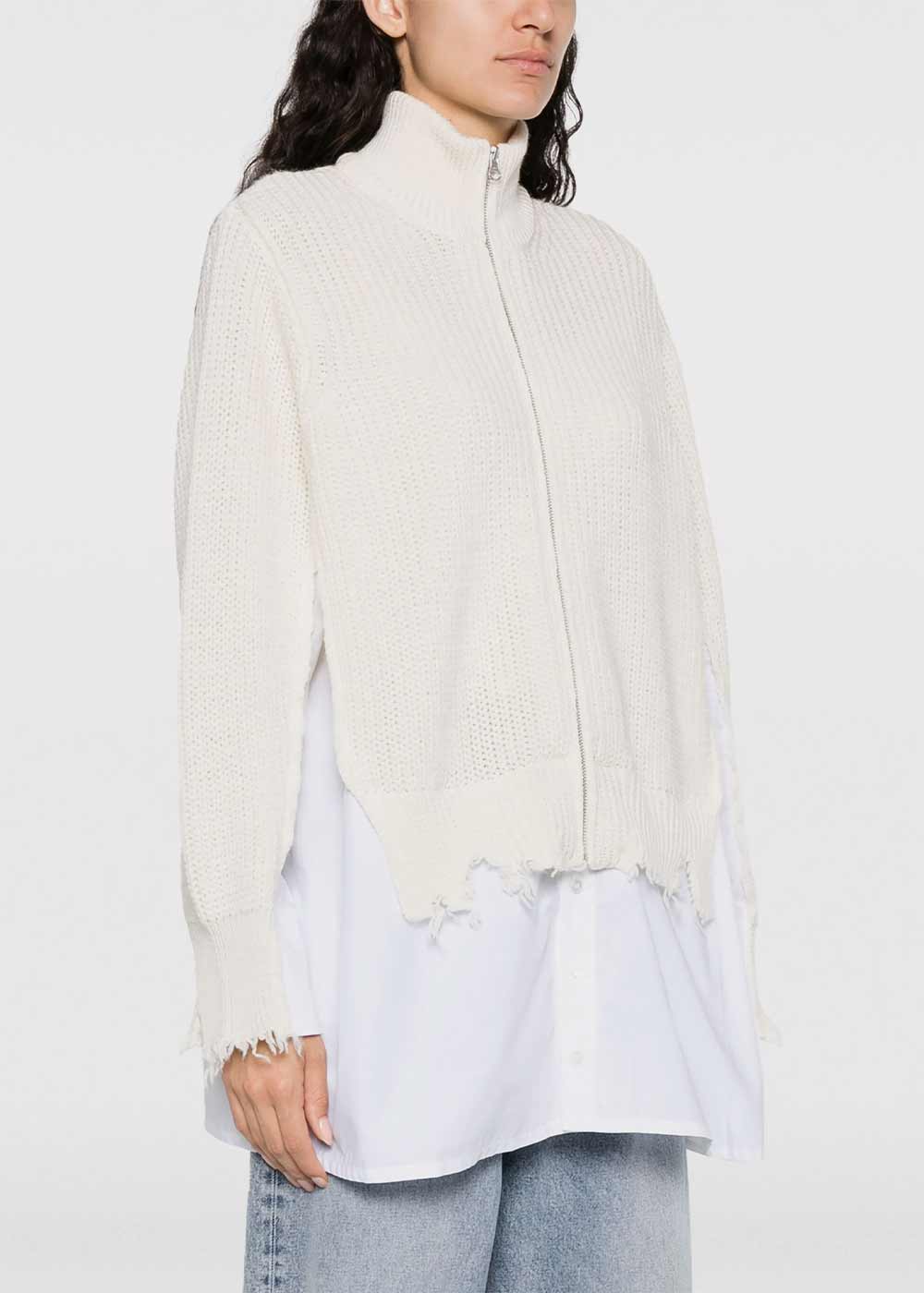 Оригінальна Off White Distressed-Finish Shirt-Underlayer Jumper Maison margiela – детальний вид