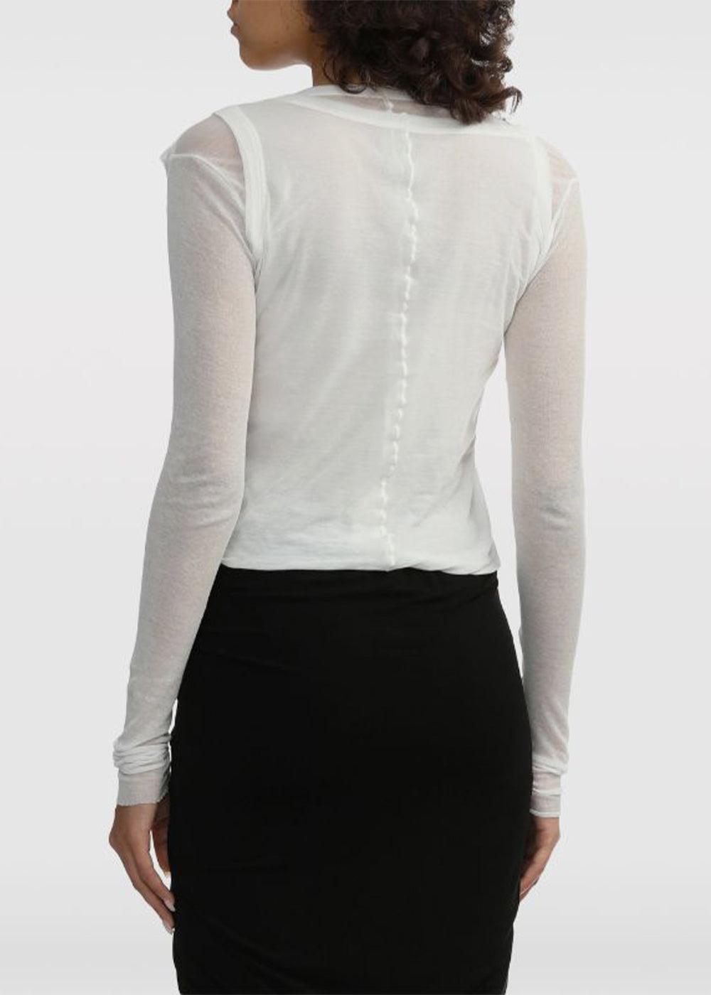 Оригінальна Milk Layered Distressed-Effect Top Rick owens – збільшений вид