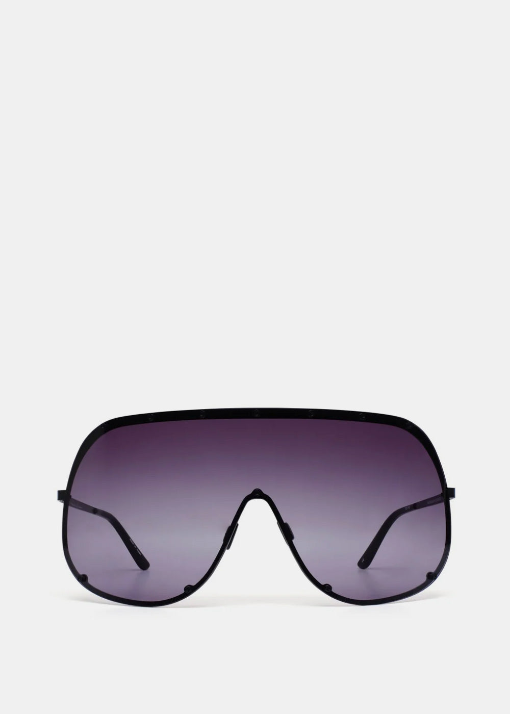 Black & Clear Shield Sunglasses Rick owens оригінал – Купити в Україні – боковий вид