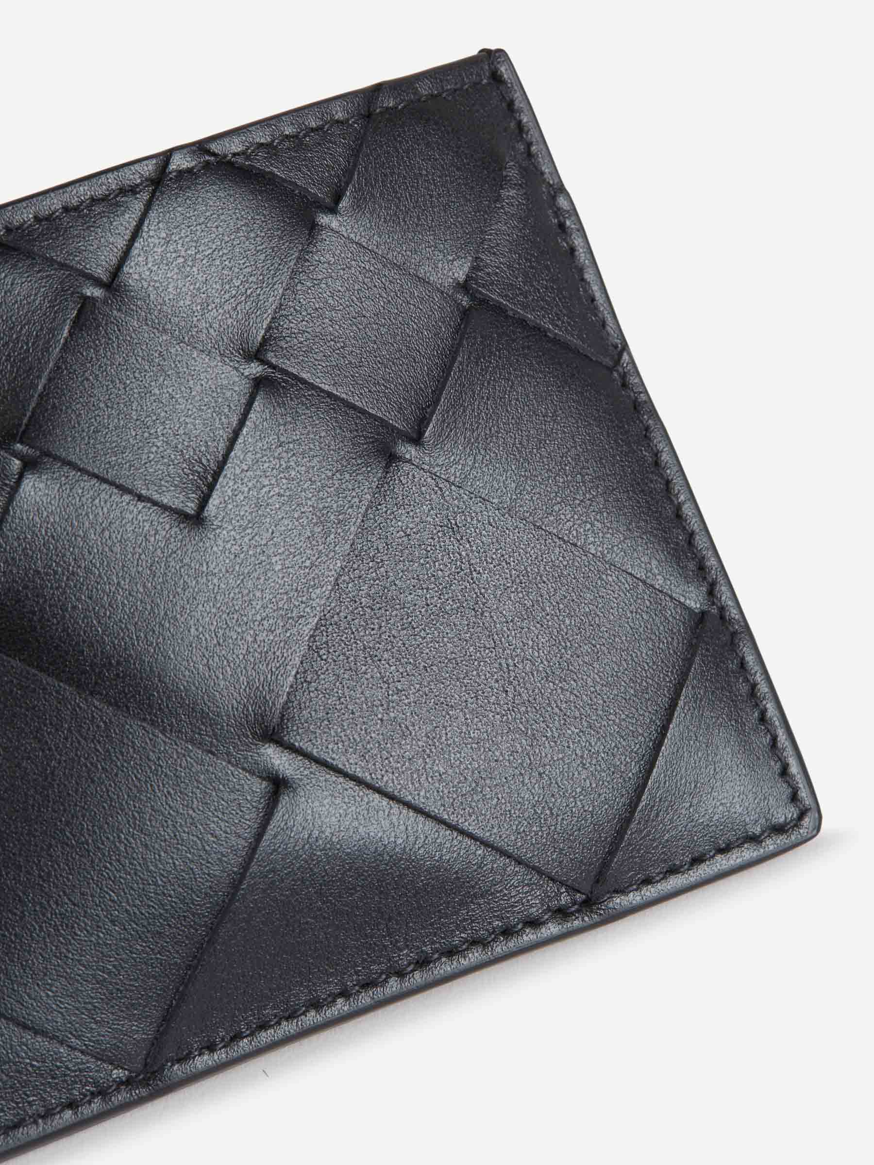 Intrecciato Leather Card Holder Bottega veneta оригінал – Купити в Україні – збільшений вид