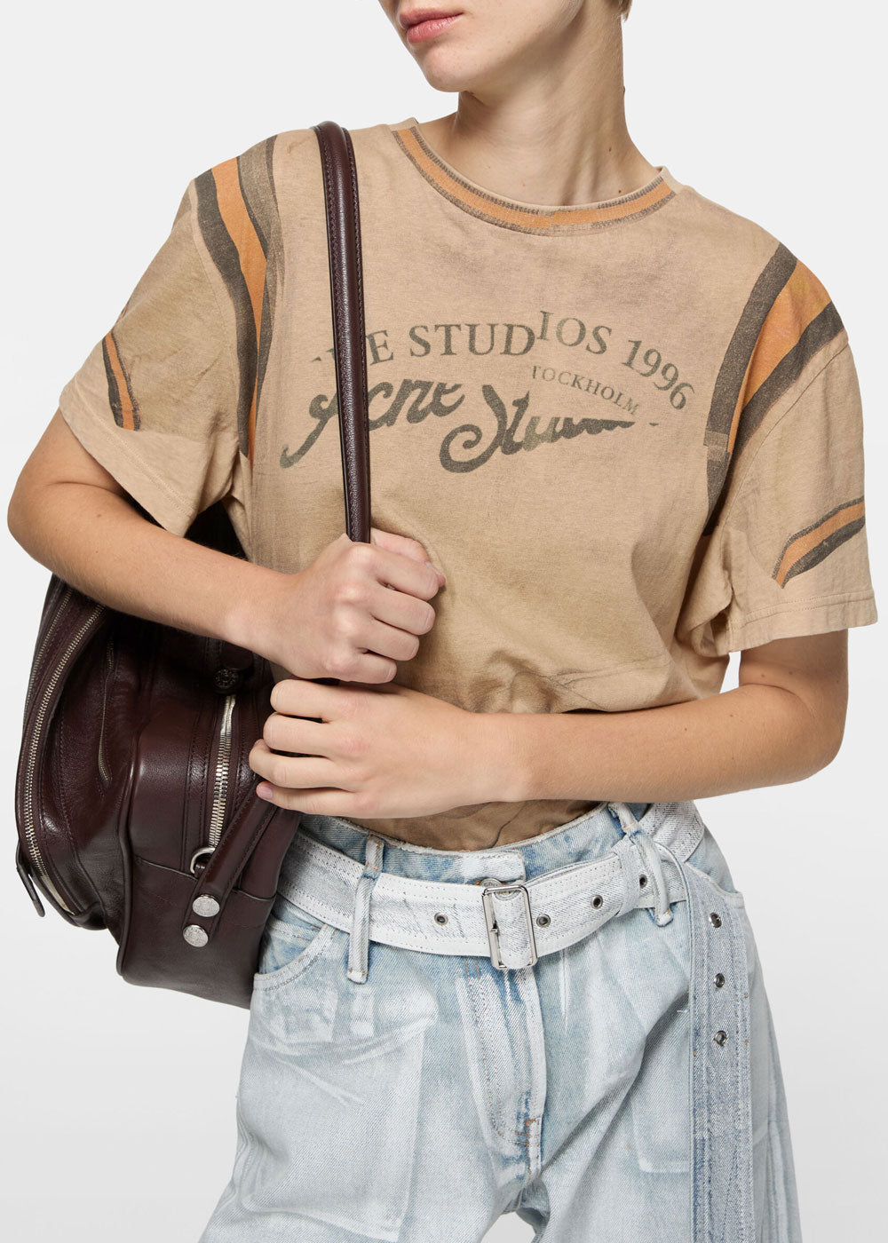 Sand Beige Eram Graphic T-Shirt Acne studios оригінал – Купити в Україні – вид ззаду