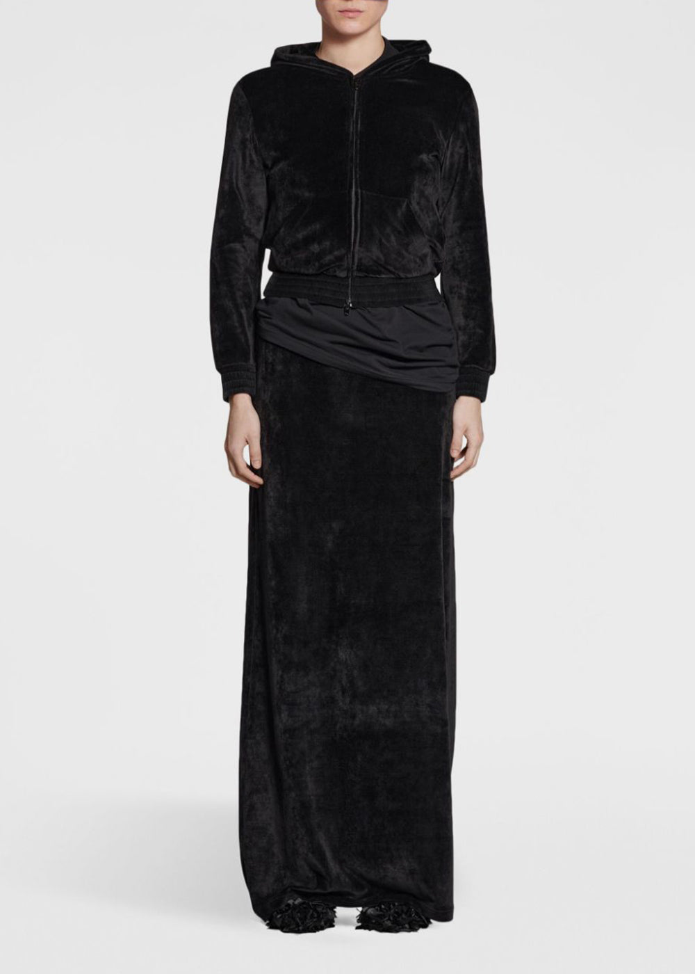 Black Maxi Skirt Balenciaga – Гарантія оригінальності – вид ззаду