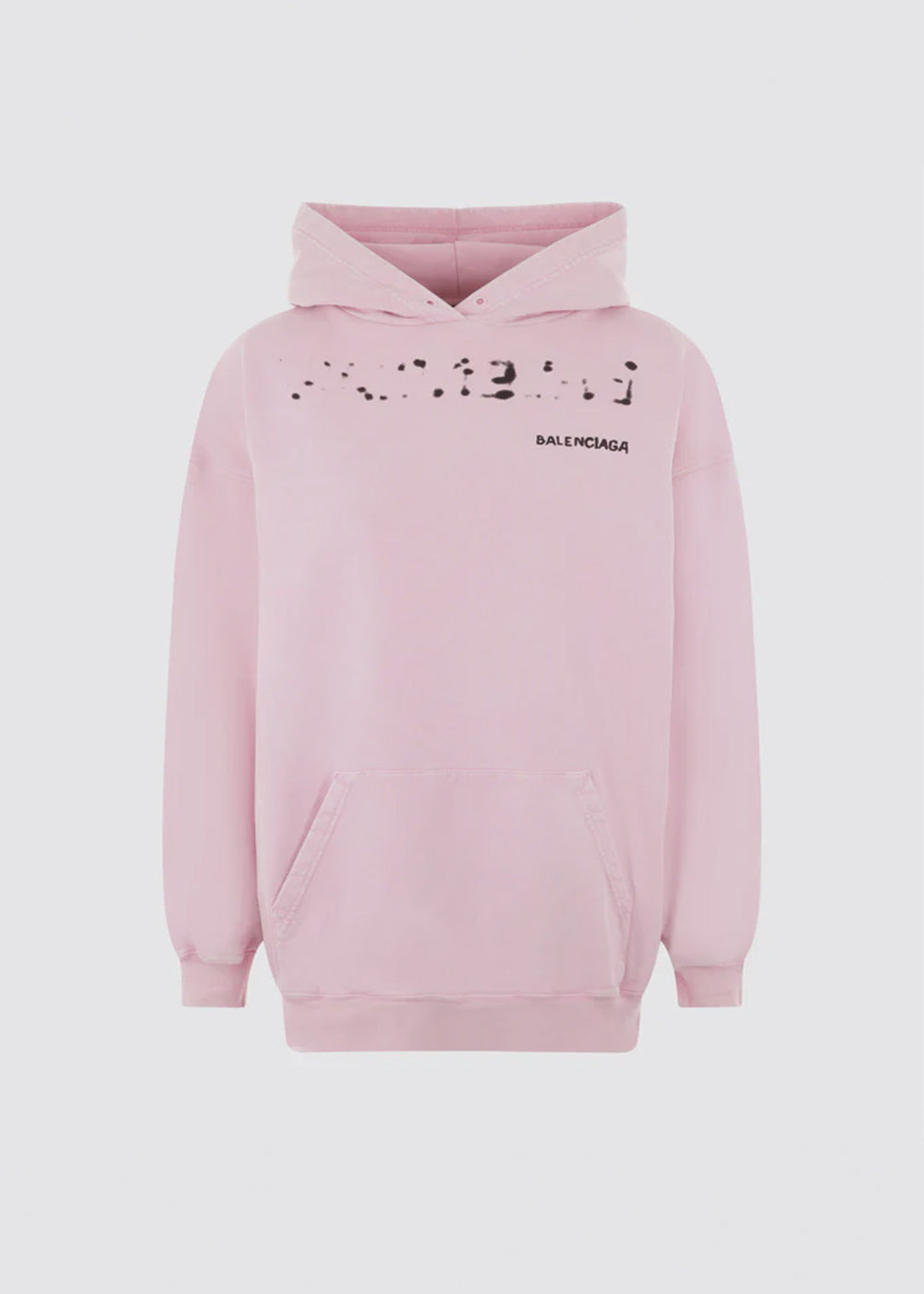 Pink Hand Drawn-Logo Medium Fit Hoodie Balenciaga оригінал – Купити в Україні – боковий вид