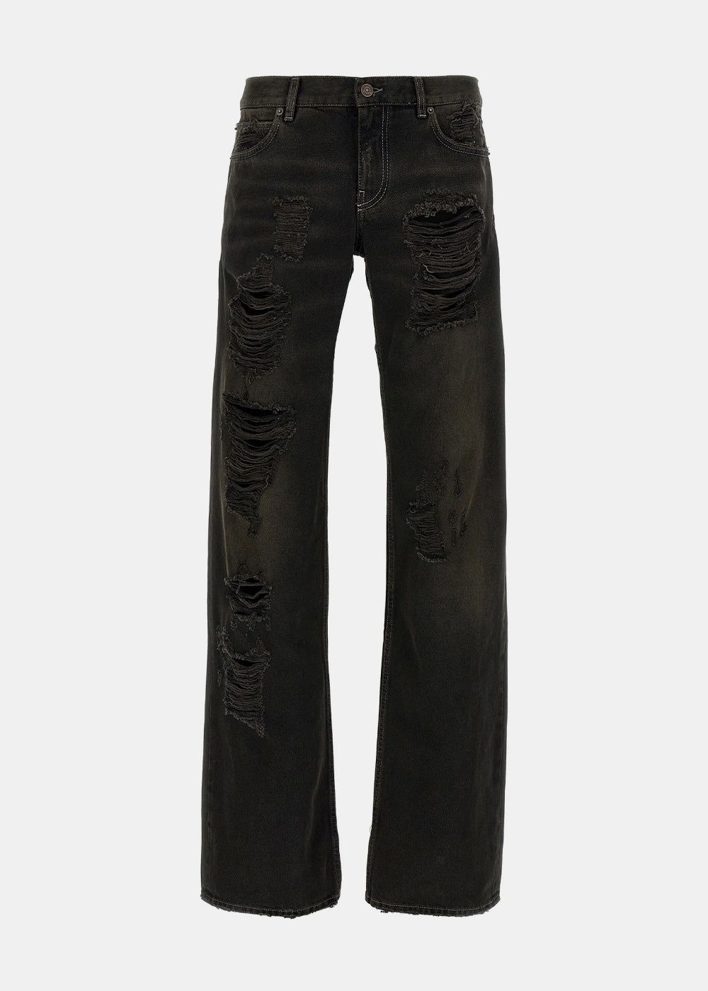 Оригінальна Anthracite Fitted Low-Waist Pants Balenciaga – боковий вид