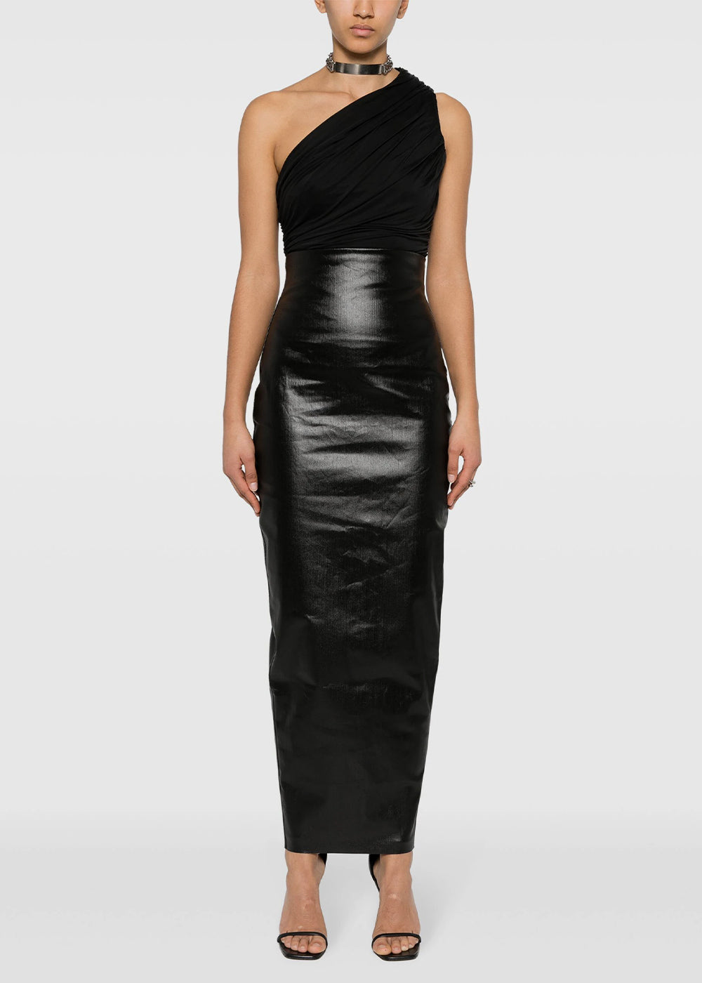 Black Coated Denim Skirt Rick owens оригінал – Купити в Україні – вид ззаду