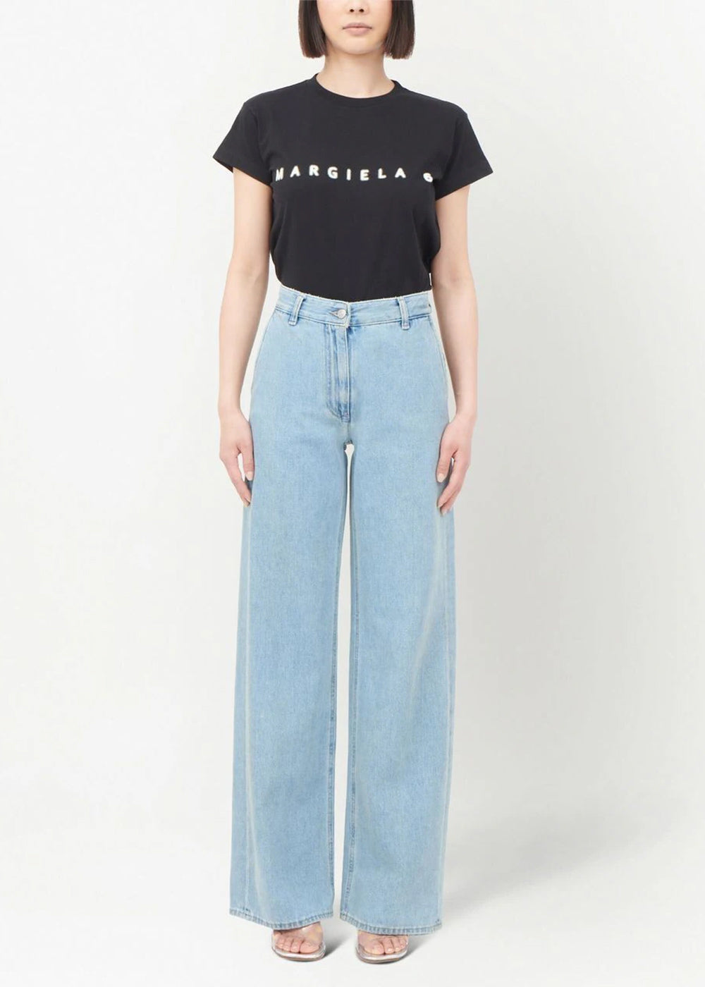 Оригінальна Blue Straight-Leg Cut Jeans Maison margiela – вид ззаду