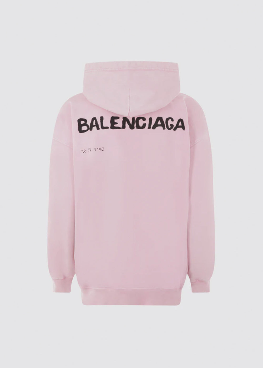 Pink Hand Drawn-Logo Medium Fit Hoodie Balenciaga оригінал – Купити в Україні – вид ззаду