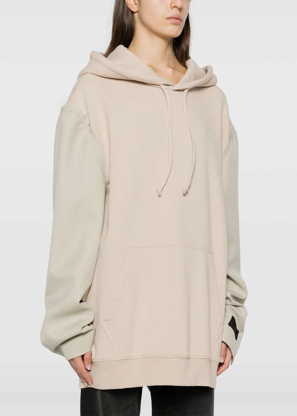 Оригінальна Beige Numbers-Motif Panelled Hoodie Maison margiela – детальний вид