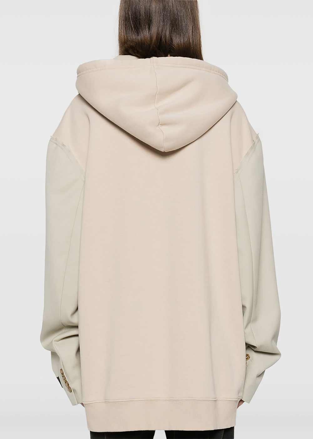 Оригінальна Beige Numbers-Motif Panelled Hoodie Maison margiela – збільшений вид
