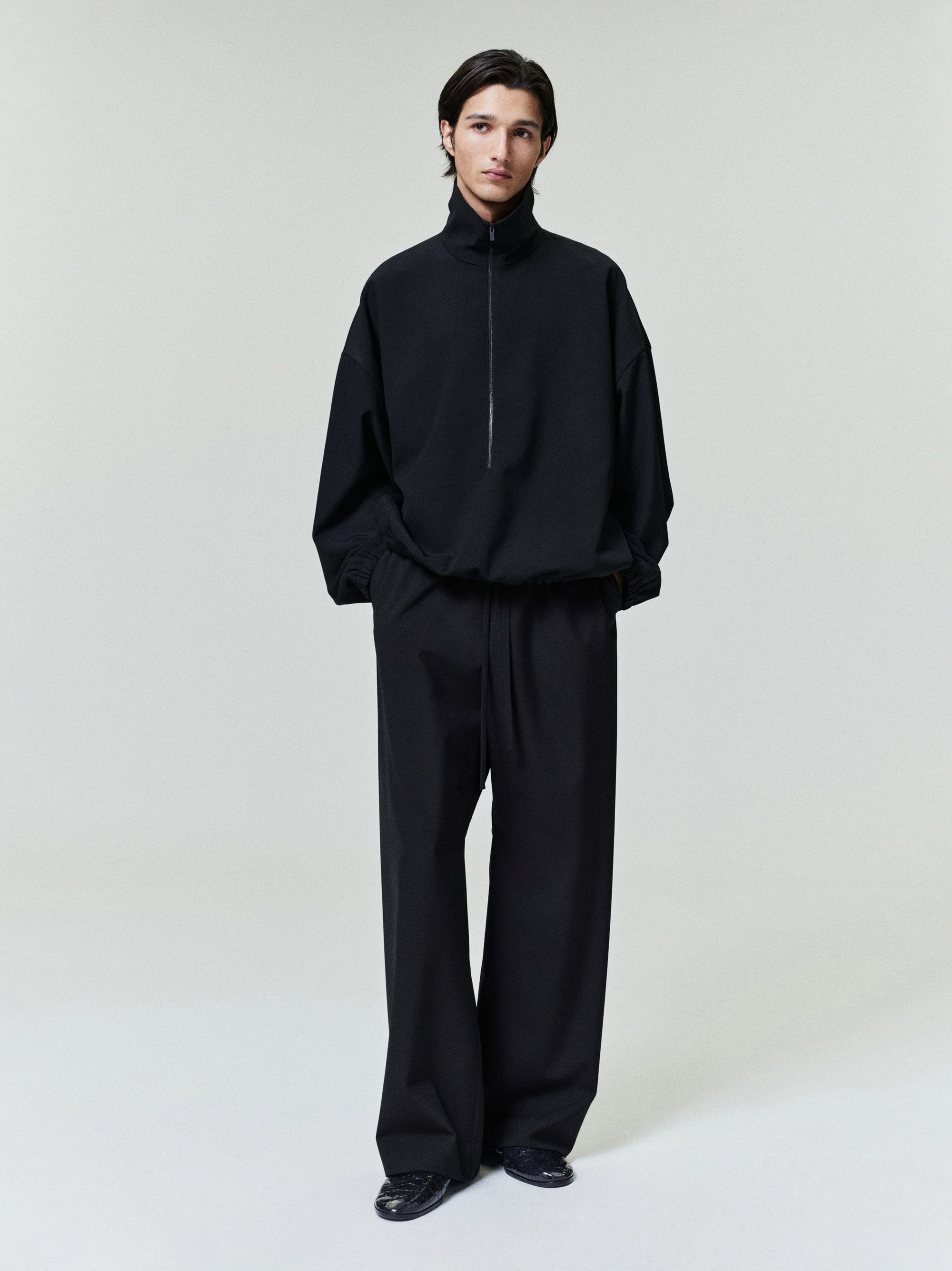 Wool Ripstop Wide Leg Drawstring Pants Fear of god – Гарантія оригінальності – боковий вид - FEAR OF GOD