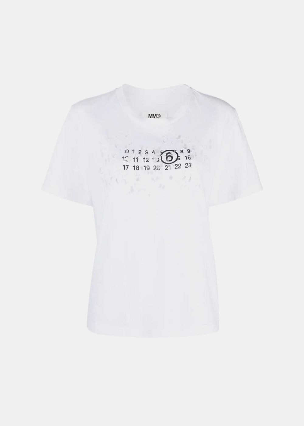 Оригінальна White Graphic-Print T-Shirt Maison margiela – боковий вид