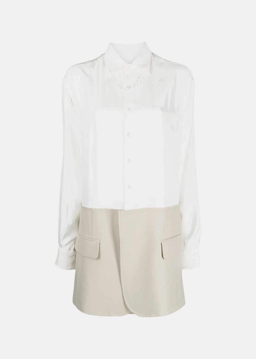 Оригінальна Off White Spliced Embroidered Shirtdress Maison margiela – боковий вид