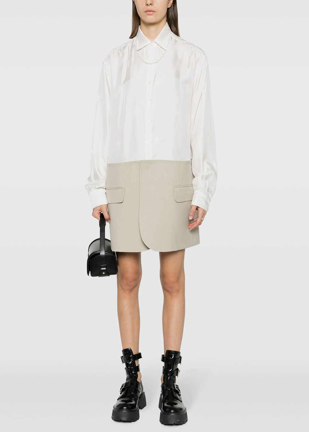 Оригінальна Off White Spliced Embroidered Shirtdress Maison margiela – вид ззаду