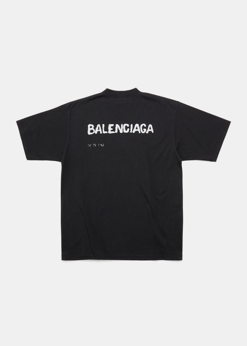 Black Hand Drawn-Logo Large Fit T-Shirt Balenciaga оригінал – Купити в Україні – вид ззаду