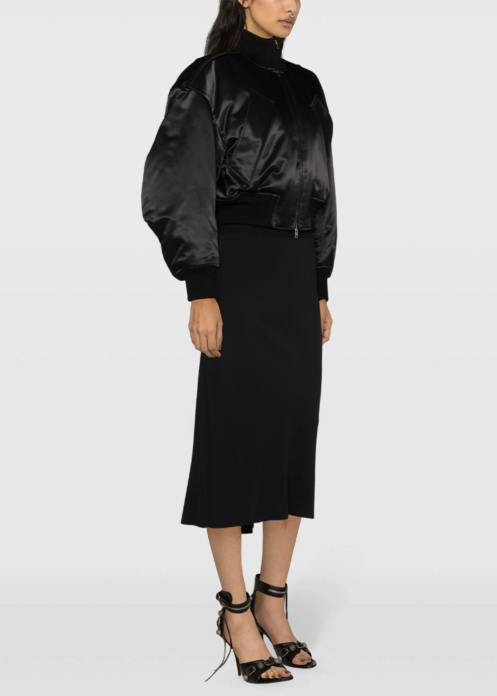Оригінальна Black Lido MIDI Bias Skirt Rick owens – детальний вид