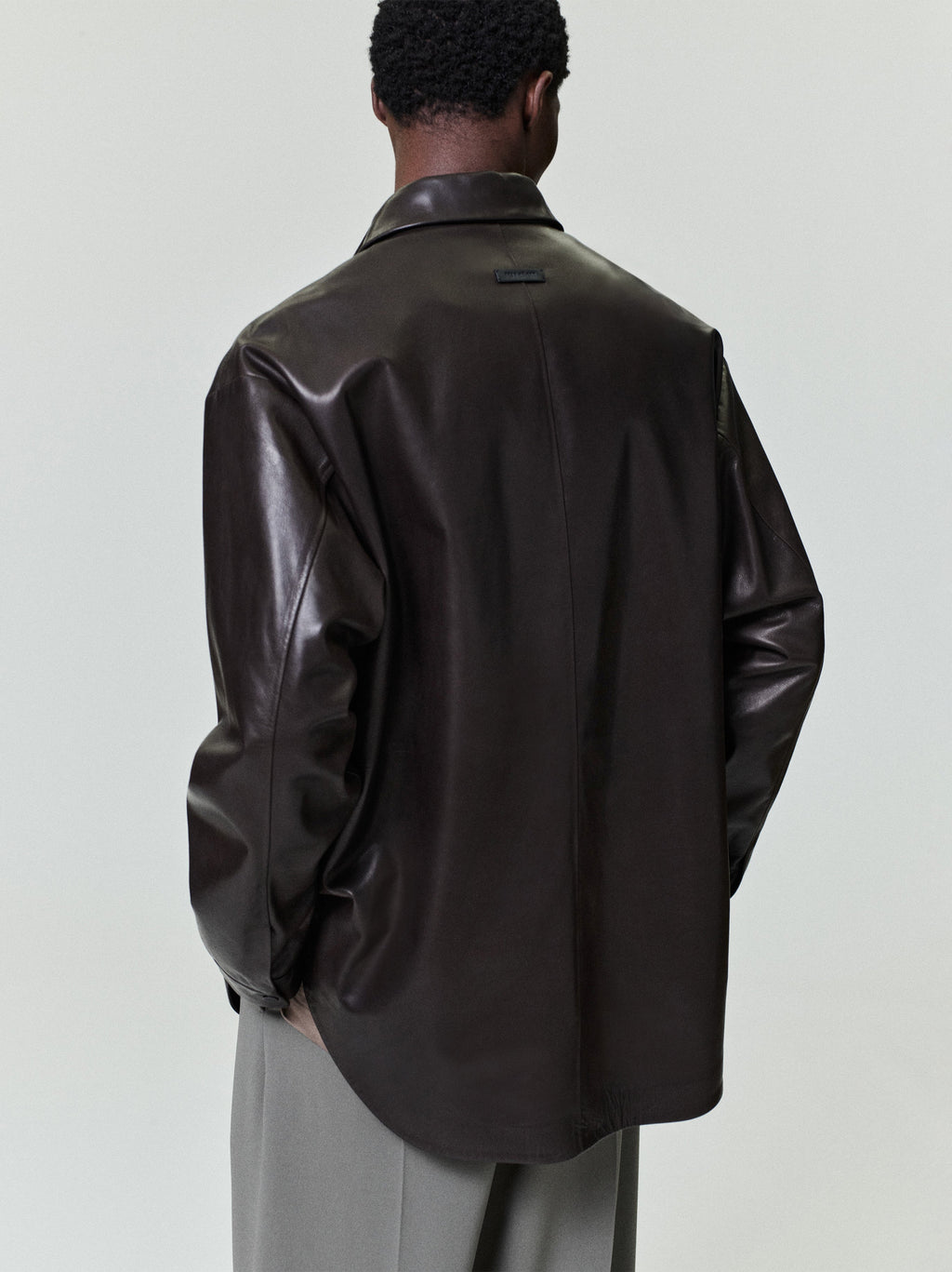 Leather Relaxed Shirt Fear of god – Гарантія оригінальності – вид ззаду