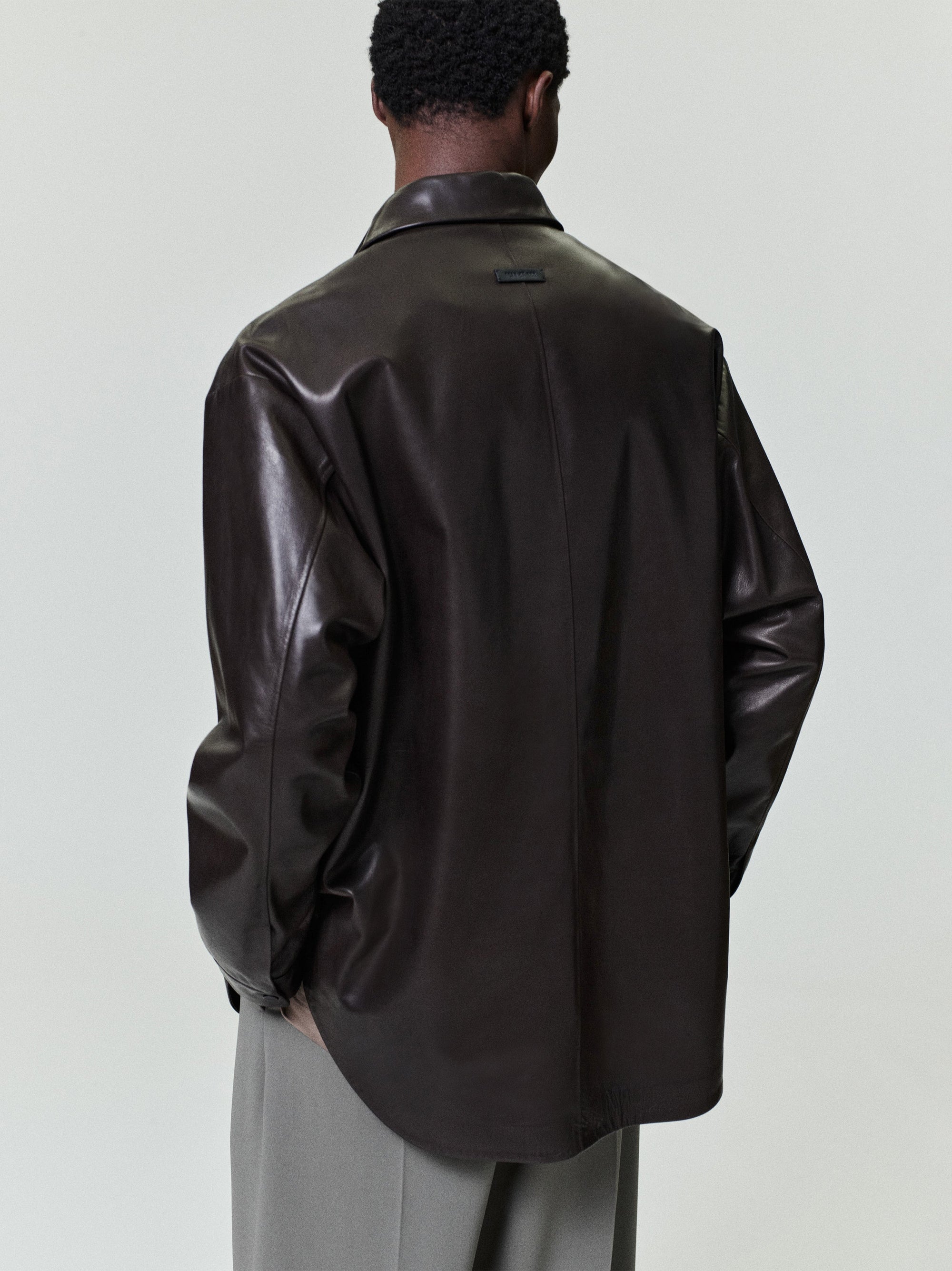 Leather Relaxed Shirt Fear of god – Гарантія оригінальності – вид ззаду