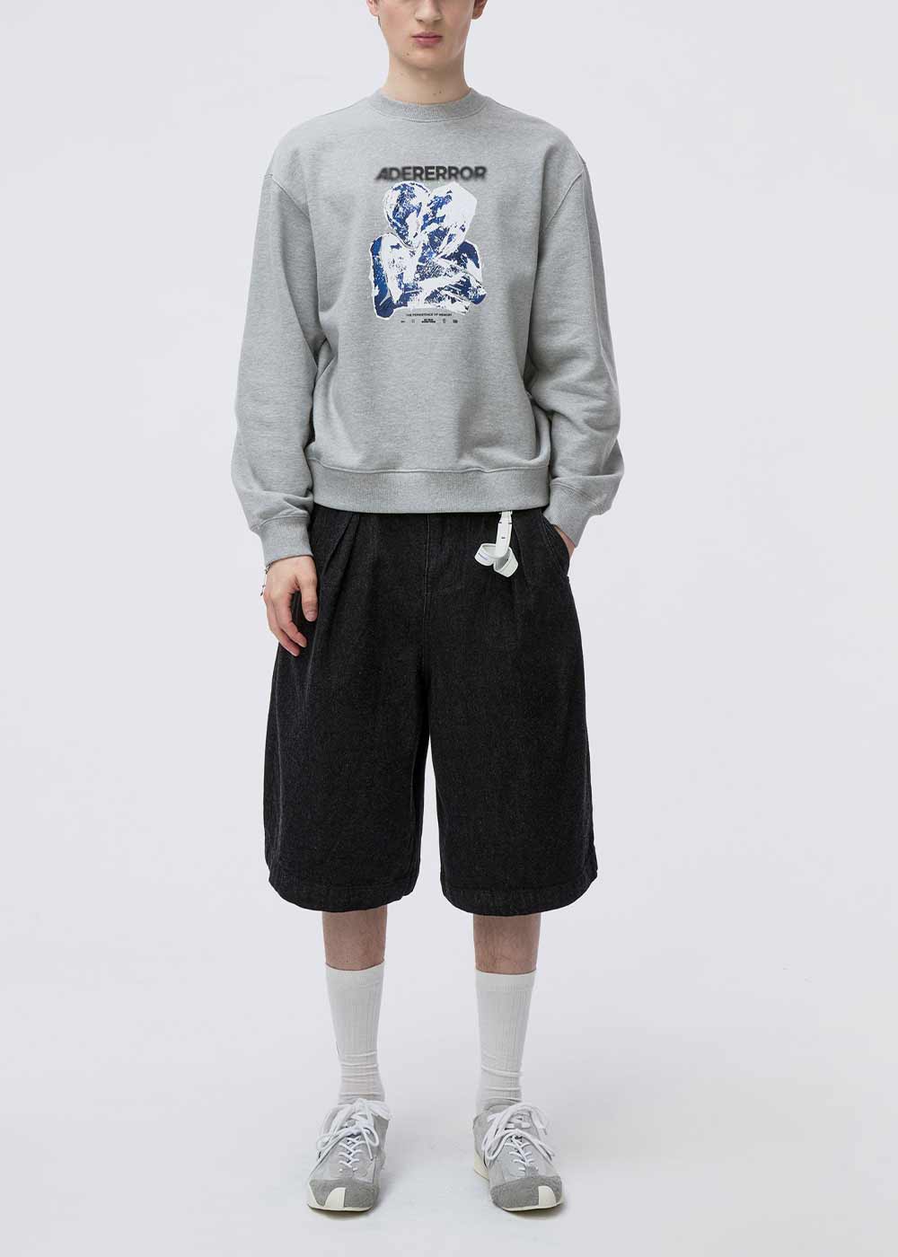 Оригінальна Grey Graphic-Print Sweatshirt Ader error – вид ззаду