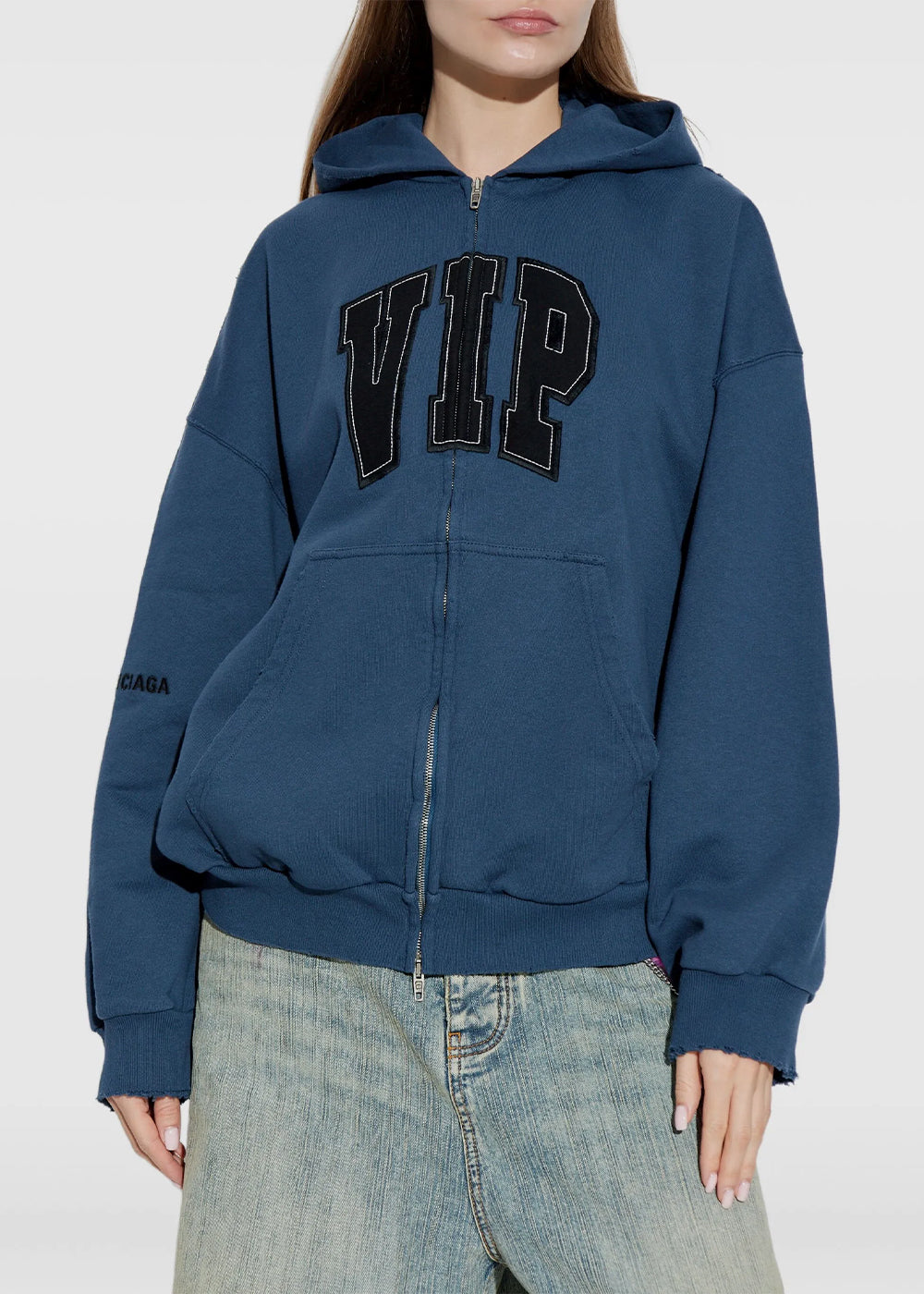 Dark Blue Vip Team Logo Hoodie Balenciaga оригінал – Купити в Україні – детальний вид