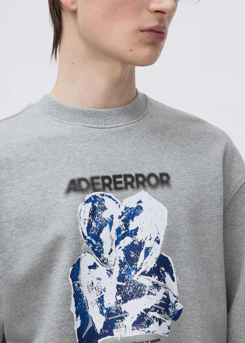 Оригінальна Grey Graphic-Print Sweatshirt Ader error – збільшений вид