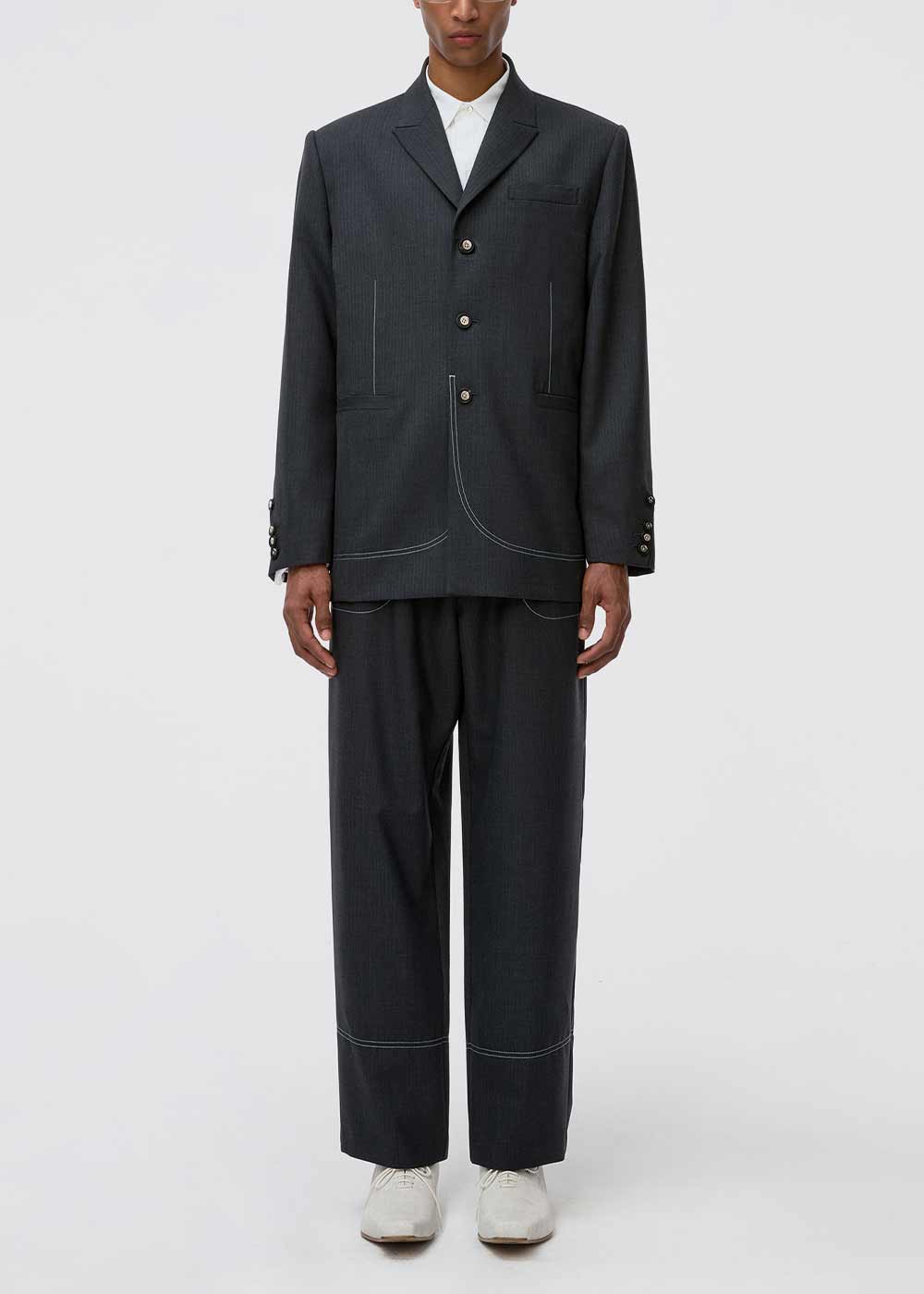 Оригінальна Grey Semi-Oversized Fit Blazer Ader error – вид ззаду