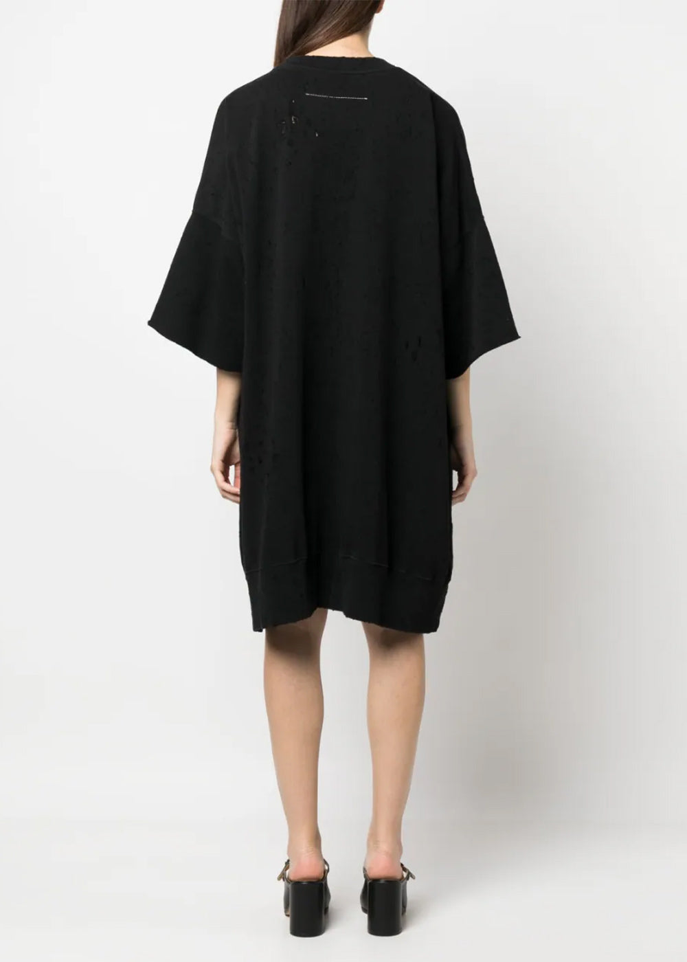 Оригінальна Black Distressed Sweatshirt Dress Maison margiela – детальний вид