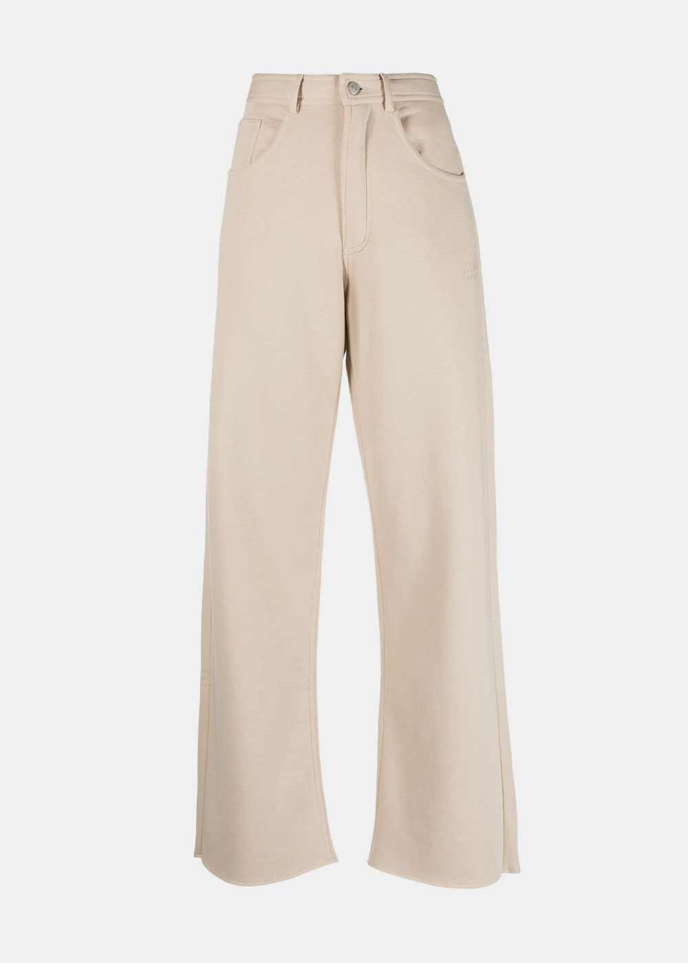 Beige Numbers-Motif Wide-Leg Trousers Maison margiela – Гарантія оригінальності – боковий вид