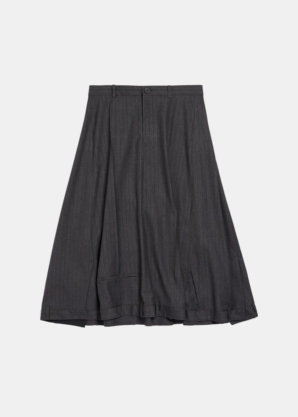 Grey Pinstripe A-Line Skirt Balenciaga – Гарантія оригінальності – боковий вид