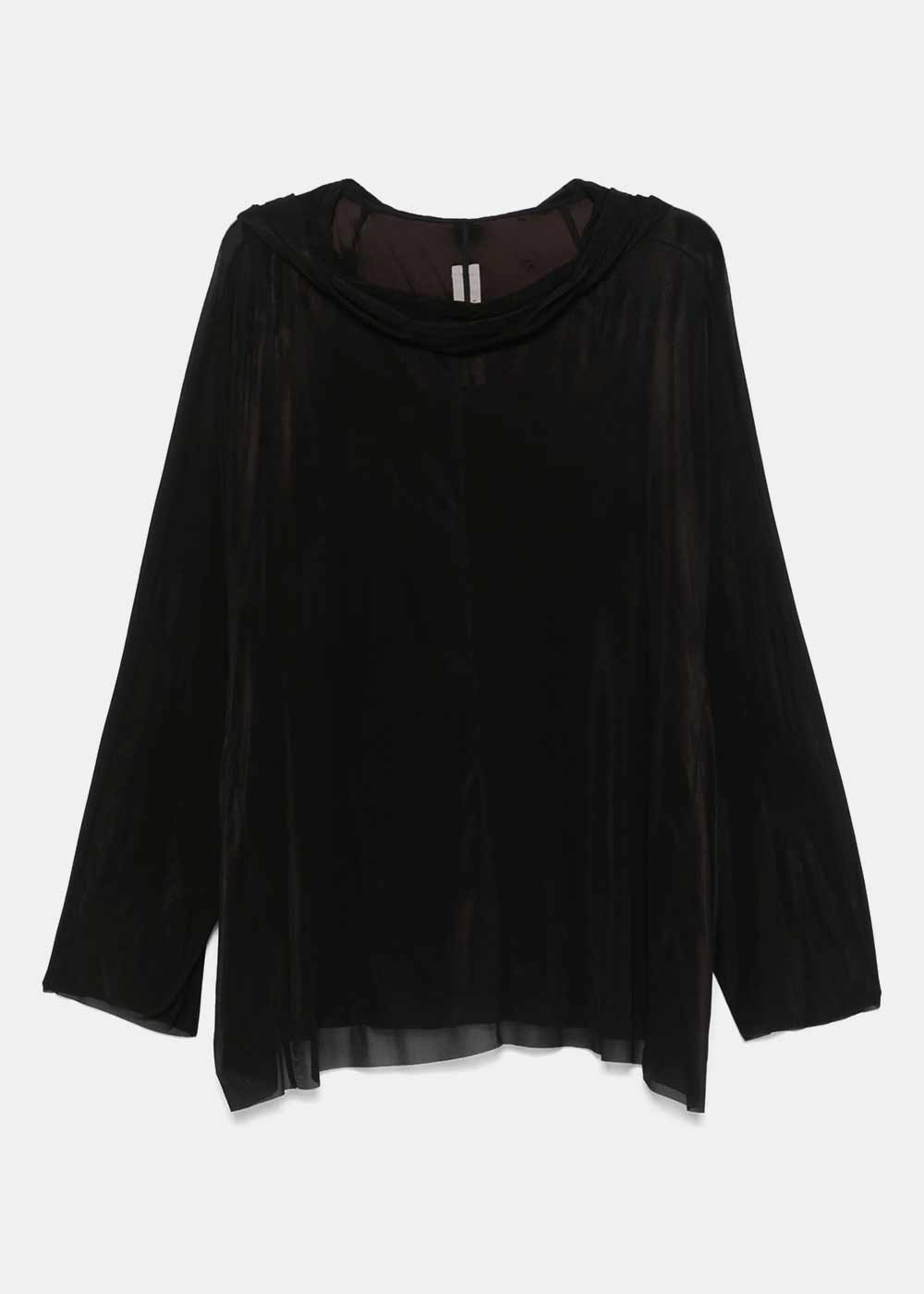 Black Hooded Tunic Rick owens оригінал – Купити в Україні – боковий вид