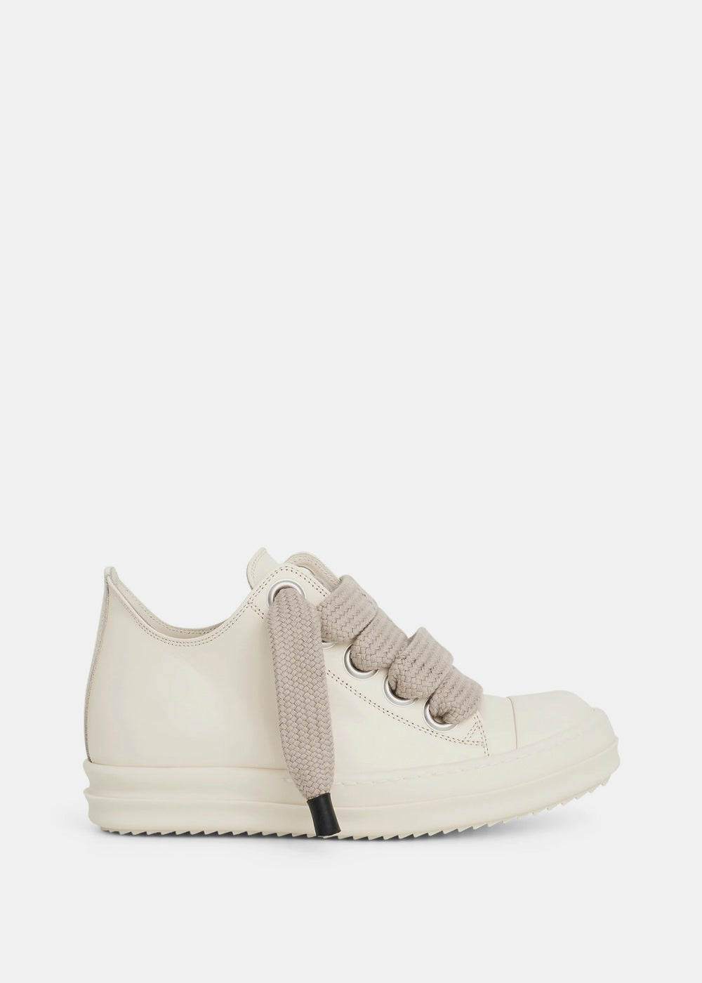 Milk White Jumbo Laced Low Top Sneaker Rick owens оригінал – Купити в Україні – боковий вид