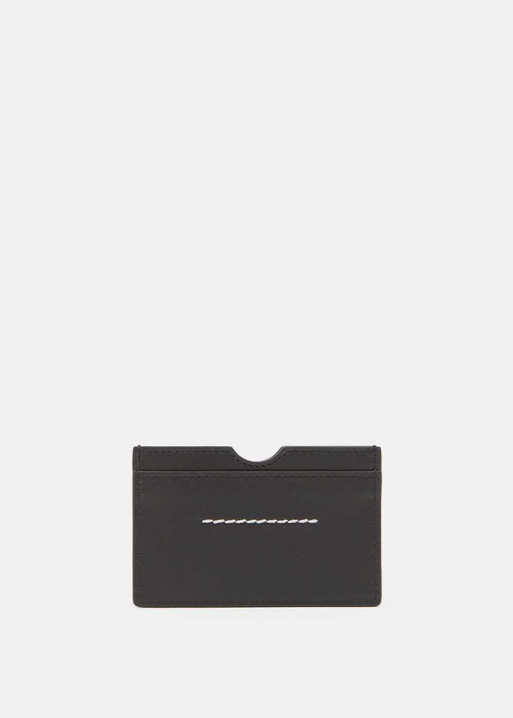 Black Numeric Logo-Embossed Card Holder Maison margiela оригінал – Купити в Україні – вид ззаду