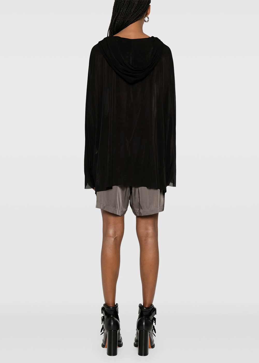 Black Hooded Tunic Rick owens оригінал – Купити в Україні – збільшений вид