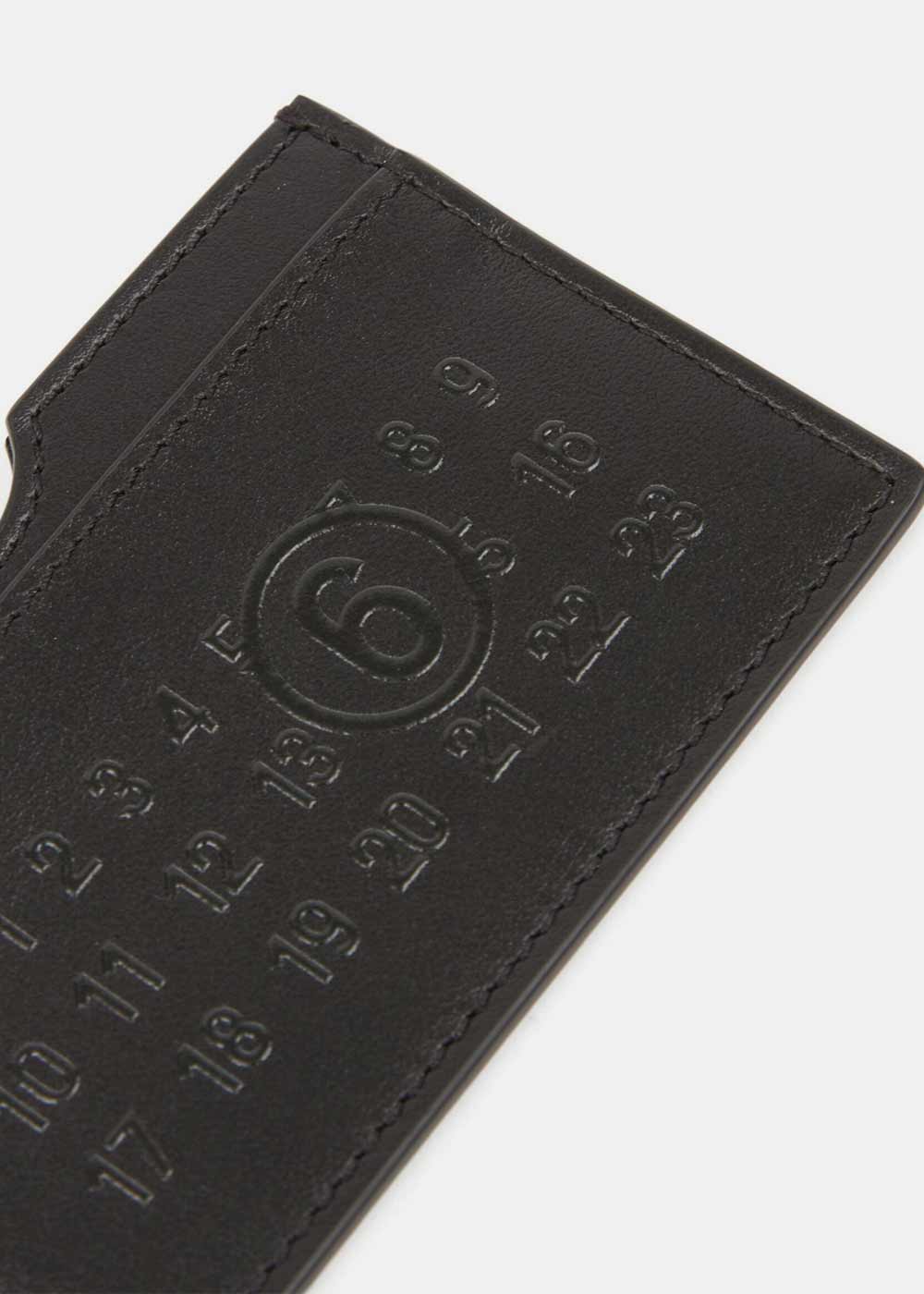 Black Numeric Logo-Embossed Card Holder Maison margiela оригінал – Купити в Україні – збільшений вид