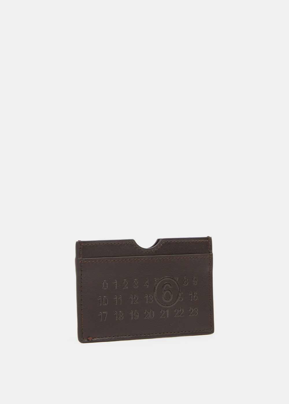 Brown Numeric Logo-Embossed Card Holder Maison margiela – Гарантія оригінальності – детальний вид