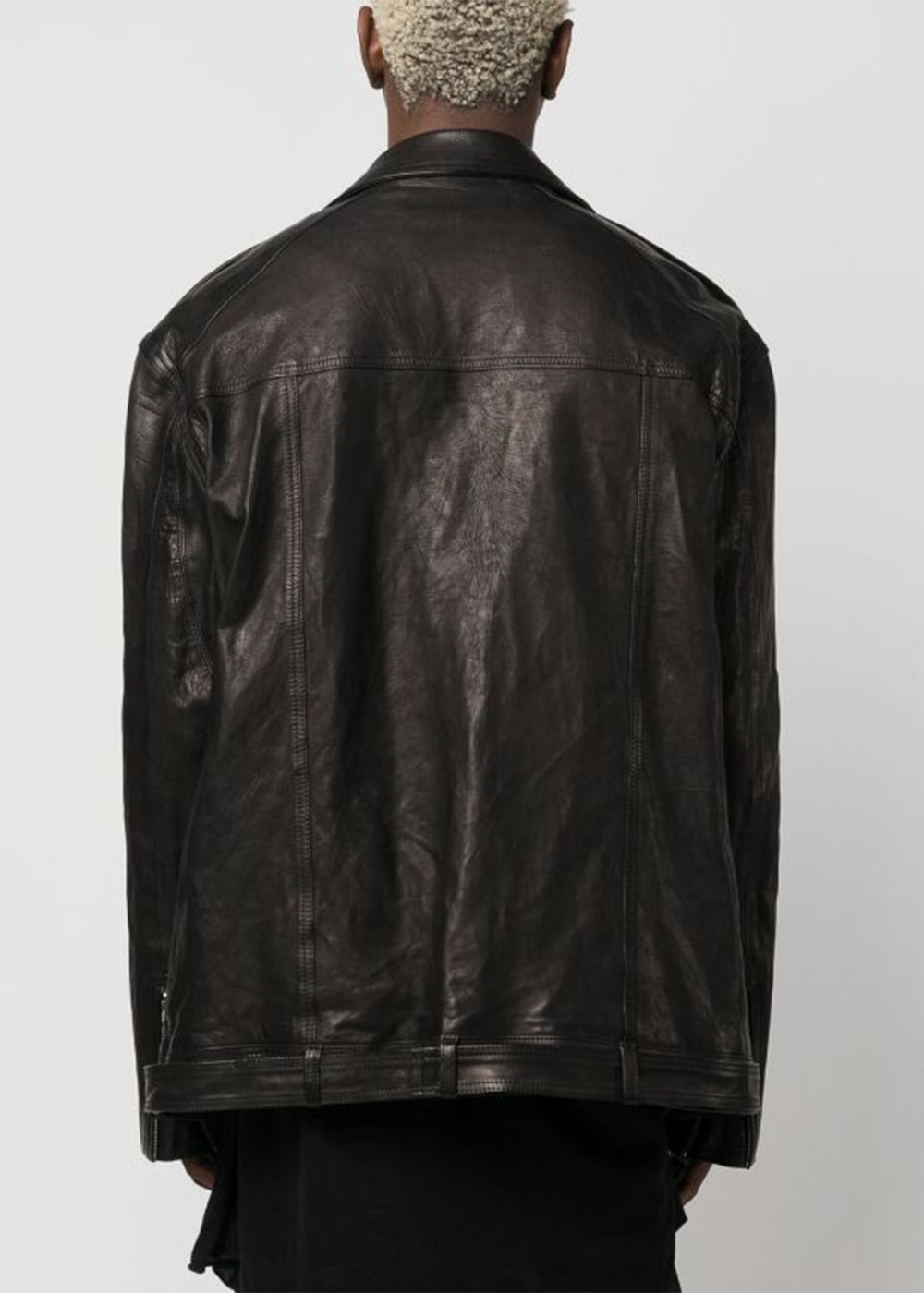 Оригінальна Black Luke Stooges Leather Jacket Rick owens – збільшений вид