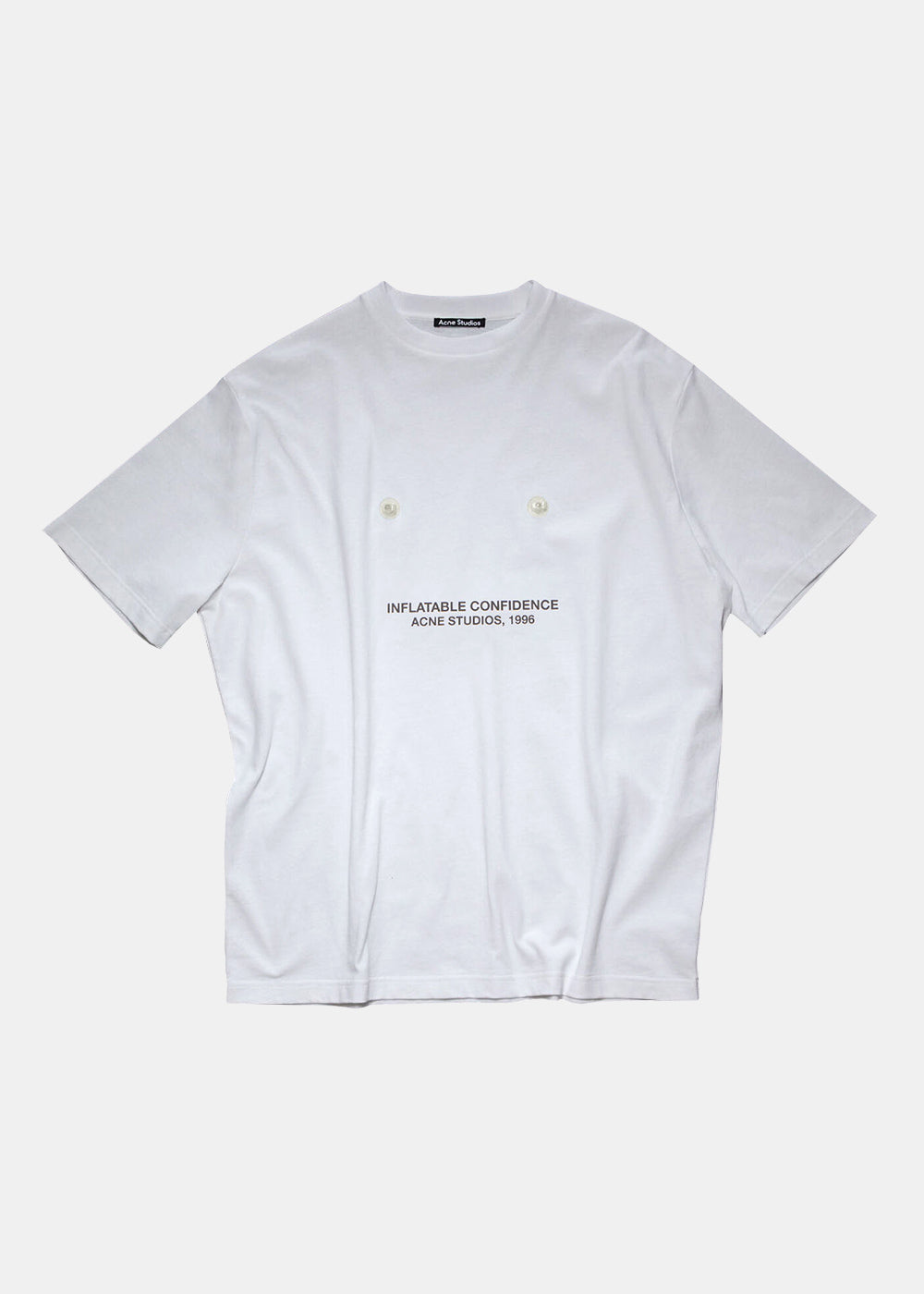 White Printed T-Shirt Acne studios оригінал – Купити в Україні – боковий вид