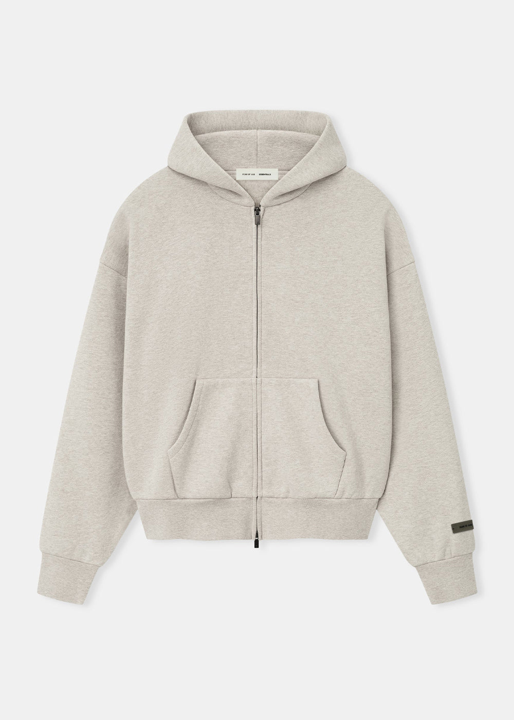 Heather Stone Classic Full Zip Hoodie Fear of god – Гарантія оригінальності – боковий вид