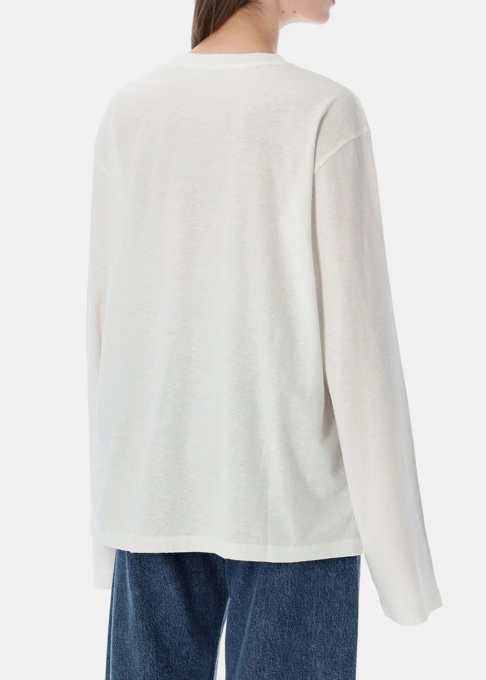 White Logo Printed Long-Sleeved T-Shirt Acne studios – Гарантія оригінальності – детальний вид
