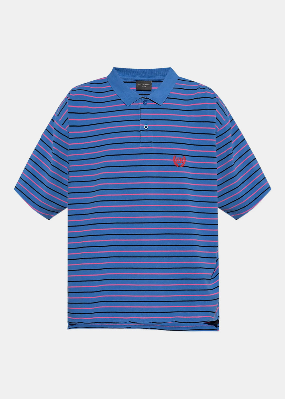 Blue Laurel Classic Fitted Polo Balenciaga – Гарантія оригінальності – боковий вид